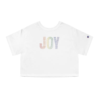 Joy Calligram Cropped T-Shirt