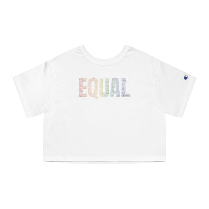 Equal Calligram Cropped T-Shirt