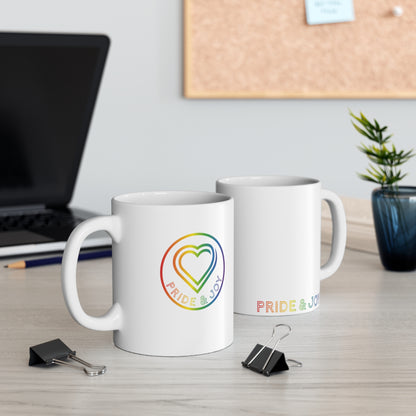 Pride & Joy Heart Logo Mug