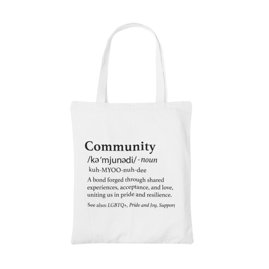 The Definition of Community Tote Bag