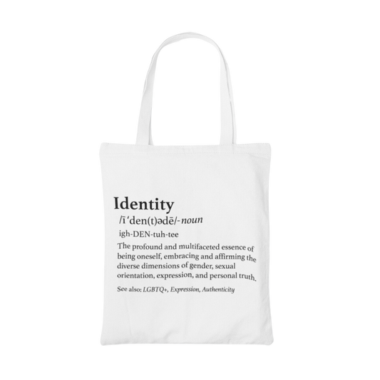 The Definition of Identity Tote Bag