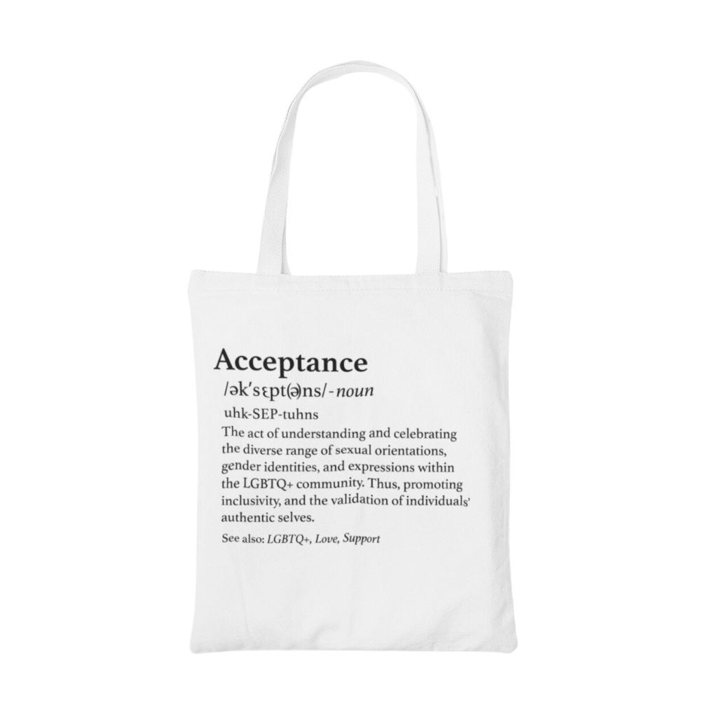 The Definition of Acceptance Tote Bag