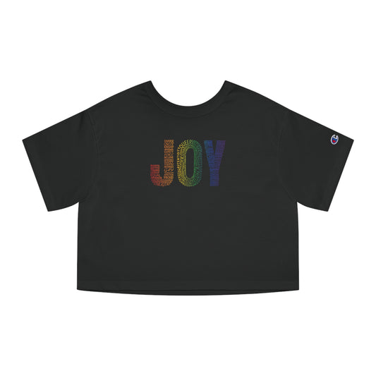 Joy Calligram Cropped T-Shirt